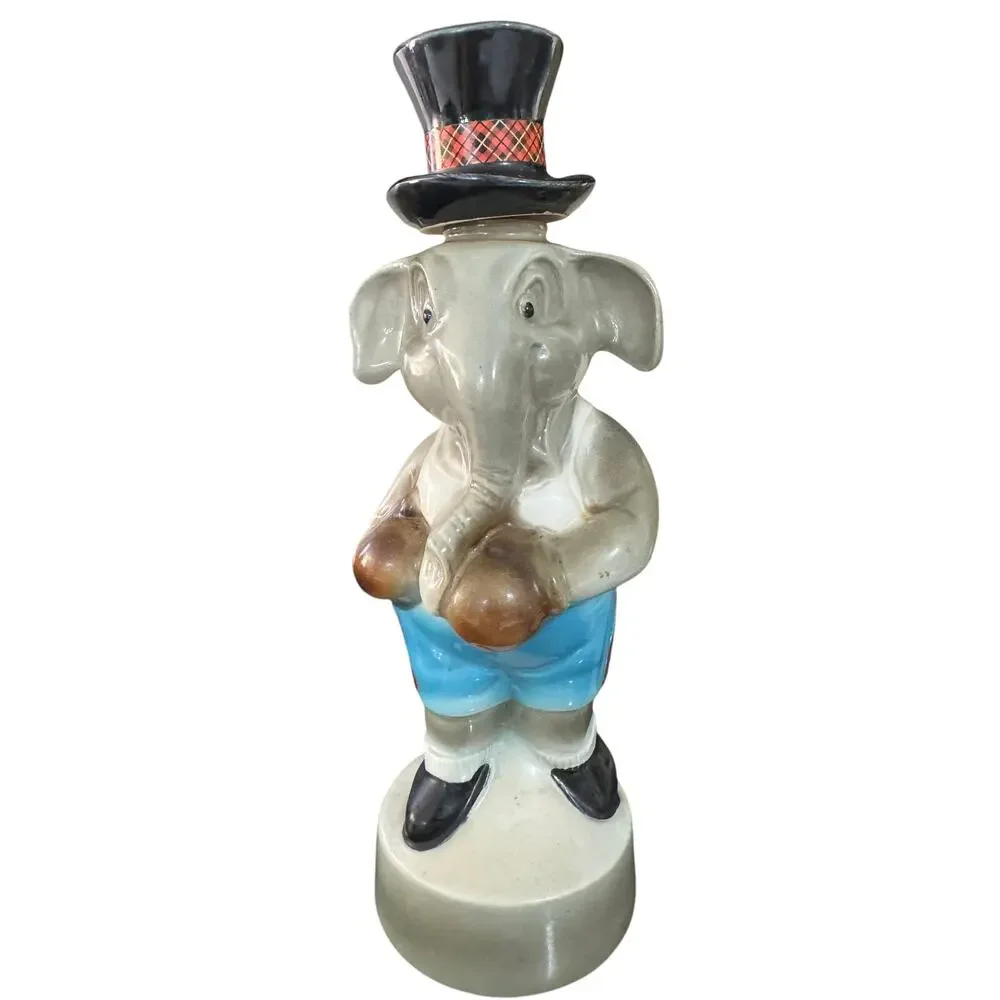 Vintage Jim Beam Republican Elephant Boxing Decanter by Regal China 1964 No Chip
